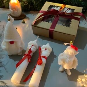 Christmas Trio Santa Candles